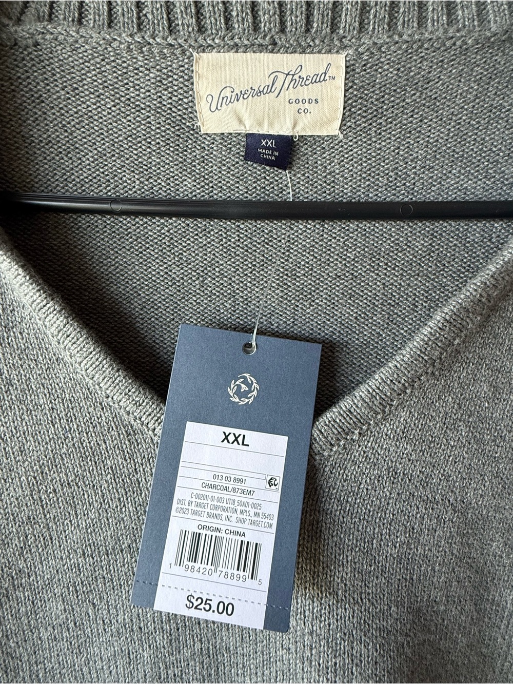 ✨2 Pack✨ Cotton Cream & Grey Collared V-Neck Sweaters - Picture 2 of 15